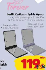 Forever Ledli Katlanır Işıklı Ayna