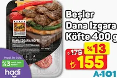 Beşler Dana Izgara Köfte 400 g