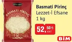 Lezzet-i Efsane Basmati Pirinç 1 kg