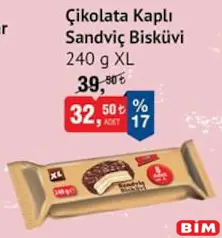 XL Çikolata Kaplı Sandviç Bisküvi 240 g