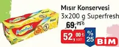 Superfresh Mısır Konservesi 3x200 g