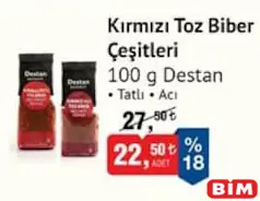 Destan Kırmızı Toz Biber Çeşitleri 100 g