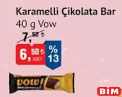 Vow Karamelli Çikolata Bar 40 g