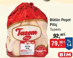 Tazem Bütün Poşet Piliç/Tavuk kg