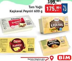 Tam Yağlı Kaşkaval Peyniri 600 g