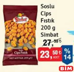 Simbat Soslu Cips Fıstık 200 g