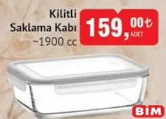 Lav Kilitli Saklama Kabı 1900 cc