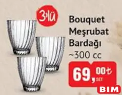 Paşabahçe Bouquet Meşrubat Bardağı 300 cc 3'lü