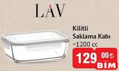 Lav Kilitli Saklama Kabı 1200 cc