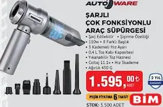 Autoware Şarjlı Çok Fonksiyonlu Araç Süpürgesi