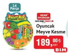 Uçar Oyuncak Meyve Kesme 14 Parça