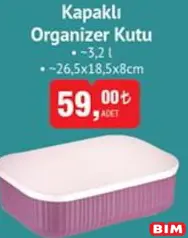 Kapaklı Organizer Kutu