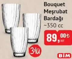 Paşabahçe Bouquet Meşrubat Bardağı 350 cc 3'lü