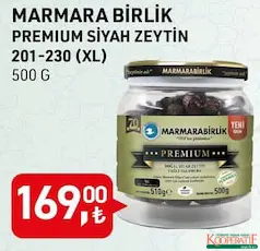 Marmara Birlik Premium Siyah Zeytin 500 g