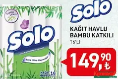 Solo Kağıt Havlu Bambu Katkılı 16'lı