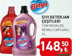 Bingo Sıvı Deterjan Çeşitleri 3 L