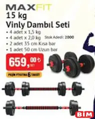 Maxfit Vinly Dambıl Seti 15 kg