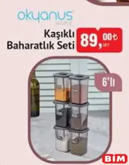 Okyanus Home Kaşıklı Baharatlık Seti 6'lı