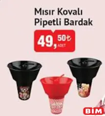 Mısır Kovalı Pipetli Bardak