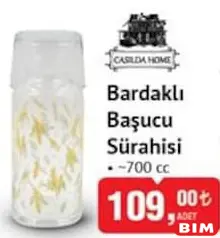 Casilda Home Bardaklı Başucu Sürahisi 700 cc