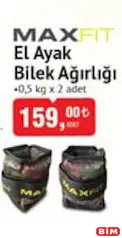 Maxfit El Ayak Bilek Ağırlığı 0,5 kg x 2 Adet