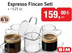 Espresso Fincan Seti 6'lı 125 cc