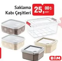 Saklama Kabı Çeşitleri