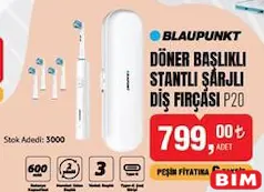 Blaupunkt Döner Başlıklı Stantlı Şarjlı Diş Fırçası