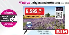 Altus 32 inç HD Android Smart LED TV Akıllı Televizyon