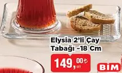 Paşabahçe Elysia 2'li Çay Tabağı