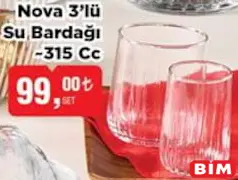 Paşabahçe Nova 3'lü Su Bardağı