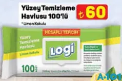 Logi Yüzey Temizleme Havlusu 100'lü