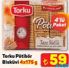 Torku Pötibör Bisküvi 4x175 g