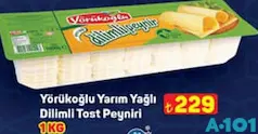 Yörükoğlu Yarım Yağlı Dilimli Tost Peynir 1 kg