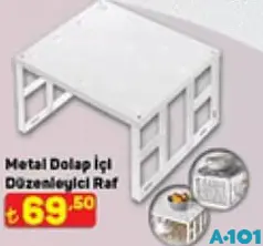 Metal Dolap İçi Düzenleyici Raf