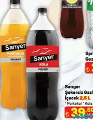 Sarıyer Şekersiz Gazlı İçecek Kola  2,5 L