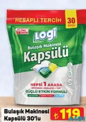 Logi Bulaşık Makinesi Kapsülü/Tableti 30'lu