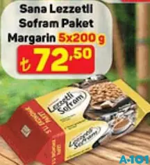 Sana Lezzetli Sofram Paket Margarin 5x200 g