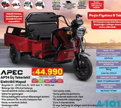 Volta Apec APT4 Üç Tekerlekli Elektrikli Moped