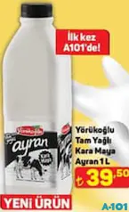 Yörükoğlu Tam Yağlı Kara Maya Ayran 1 L