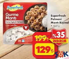 Superfresh Pelmeni Mantı Kıymalı 400 g