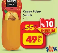 Cappy Pulpy Meyve Suyu Şeftali 1 L