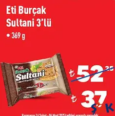 Eti Burçak Sultani 3'lü Bisküvi