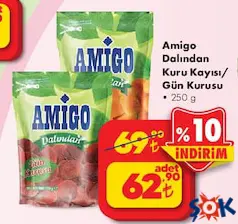 Amigo Dalından Kuru Kayısı/Gün Kurusu 250 g