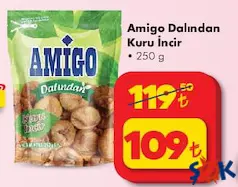 Amigo Dalından Kuru İncir 250 g