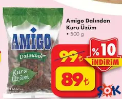 Amigo Dalından Kuru Üzüm 500 g