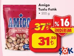 Amigo Tuzlu Fıstık 200 g