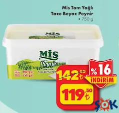 Mis Tam Yağlı Taze Beyaz Peynir 750 g