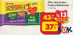 Ülker Çizi Kraker Haşhaşlı&Baharatlı 4x70 g