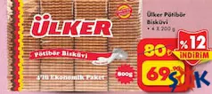 Ülker Pötibör Bisküvi 4x200g